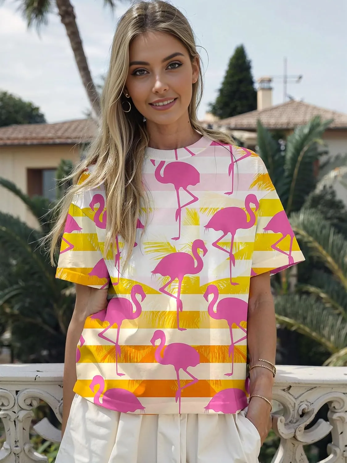Womens Tie Dye Shirt Short Sleeve Crewneck Casual Loose Cute Tops Color-Block Pullover Sweatshirt