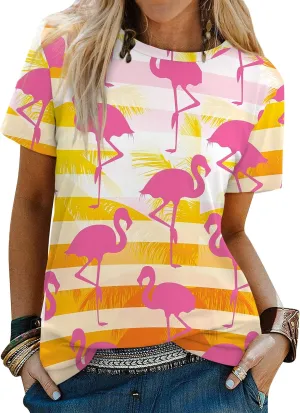 Womens Tie Dye Shirt Short Sleeve Crewneck Casual Loose Cute Tops Color-Block Pullover Sweatshirt