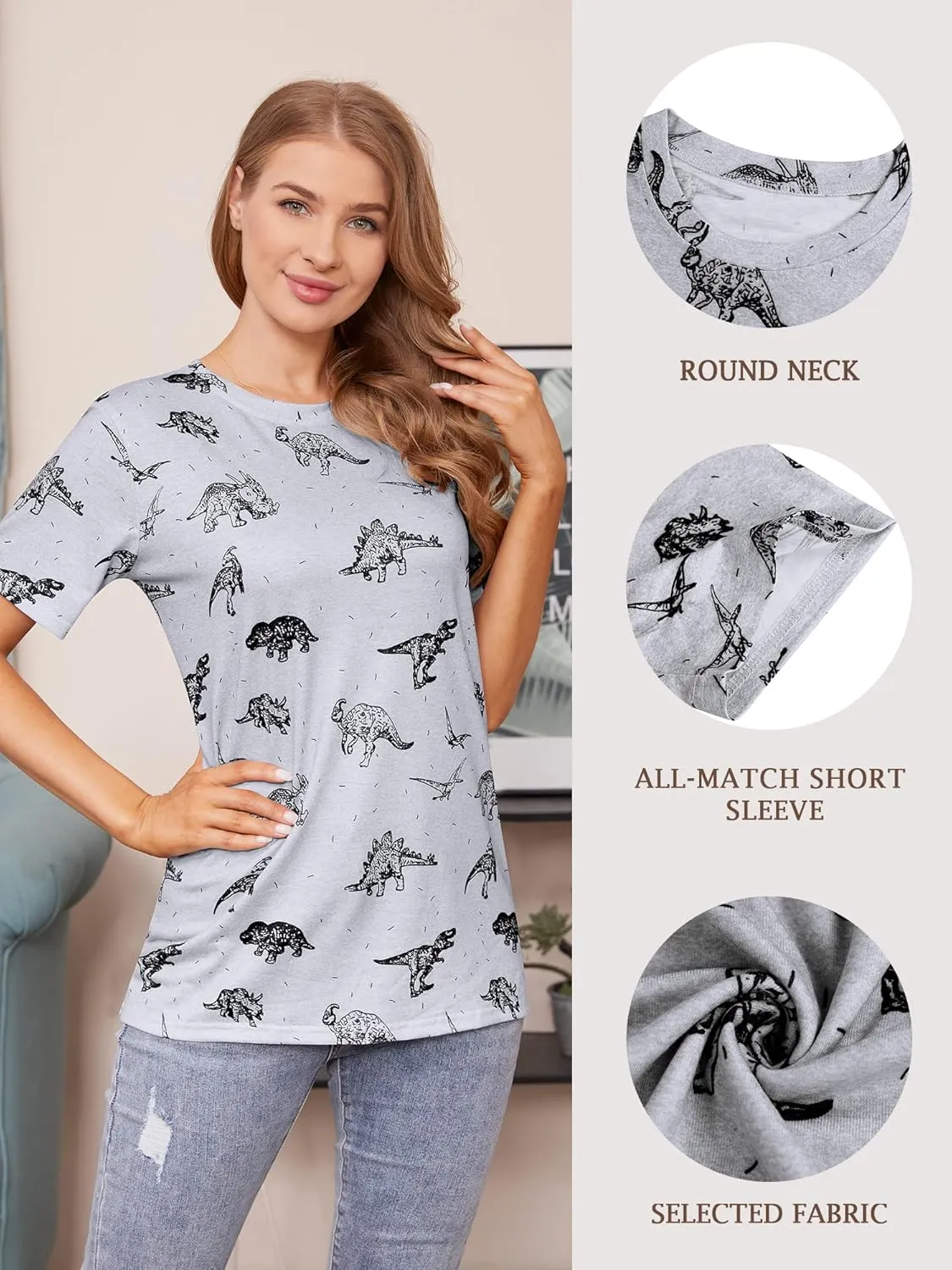 Womens Tie Dye Shirt Short Sleeve Crewneck Casual Loose Cute Tops Color-Block Pullover Sweatshirt