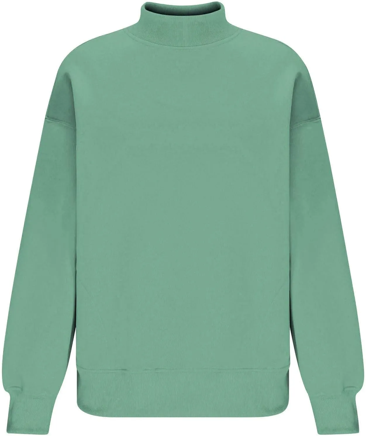 Womens Tops Casual Long Sleeve Sweatshirt Turtleneck Lightweight Coats Daily Fashion Fall Pullover Top with Pockets