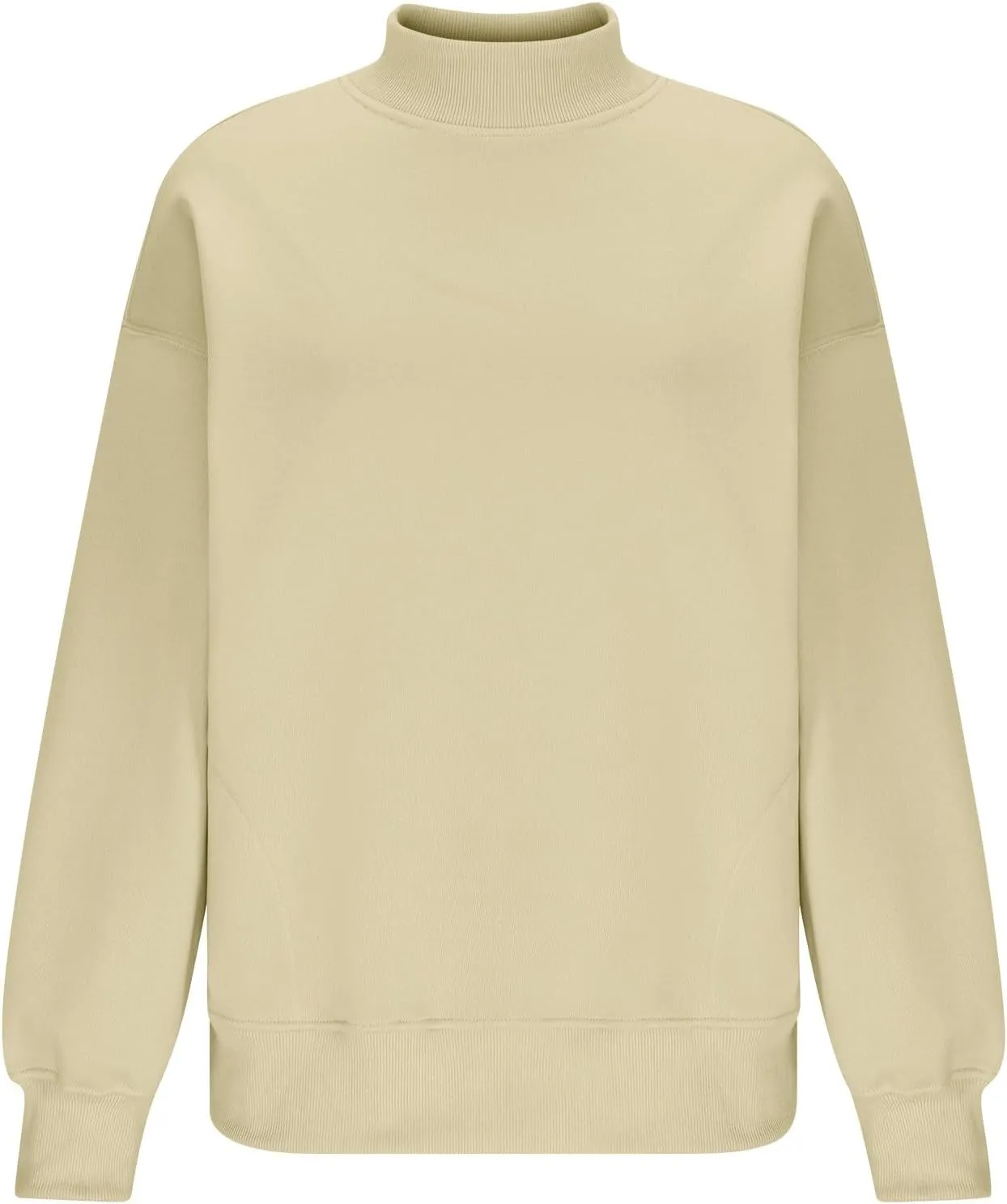 Womens Tops Casual Long Sleeve Sweatshirt Turtleneck Lightweight Coats Daily Fashion Fall Pullover Top with Pockets