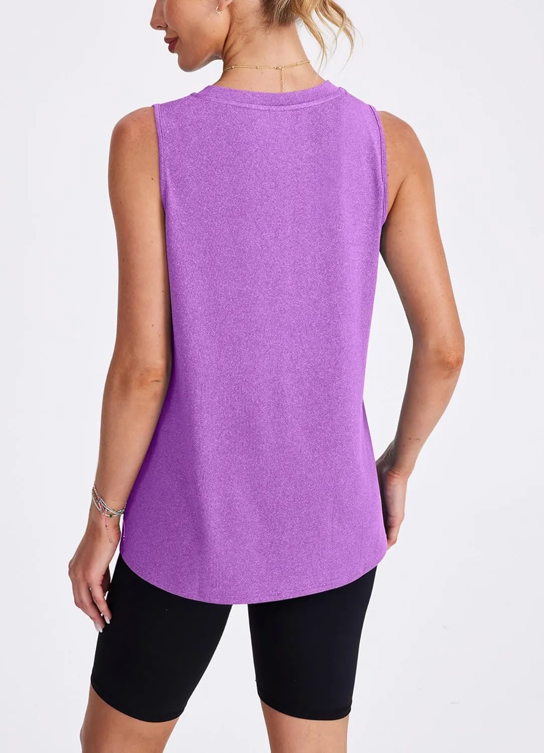 Womens Workout Tank Tops Lightweight Sleeveless Shirts for Women Loose Fit Tops for Athletic Running Tennis Yoga