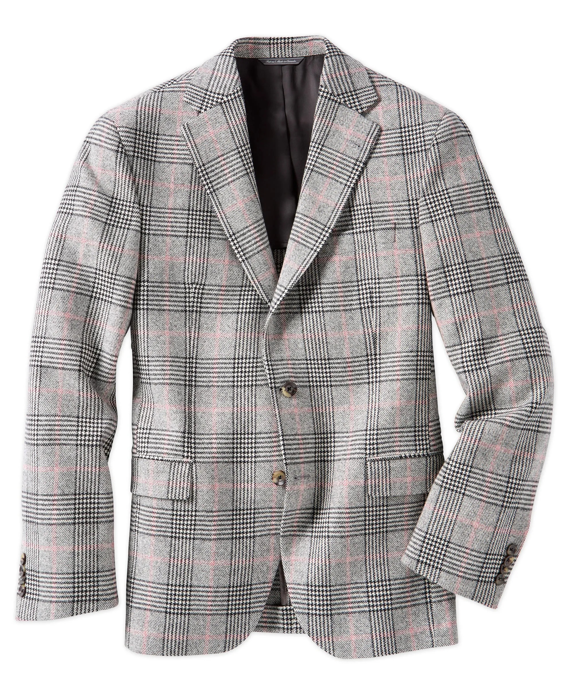 Wool-Cashmere Glen Plaid Sport Coat
