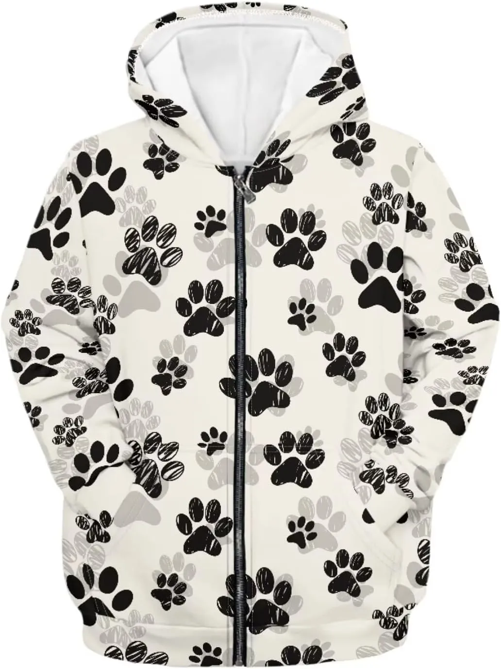 Yewattles Unisex Boys Girls Zip Up Hoodies Sweatshirts Long Sleeve Printed Top with Pockets Thin Coat for Age 6-16 Kids