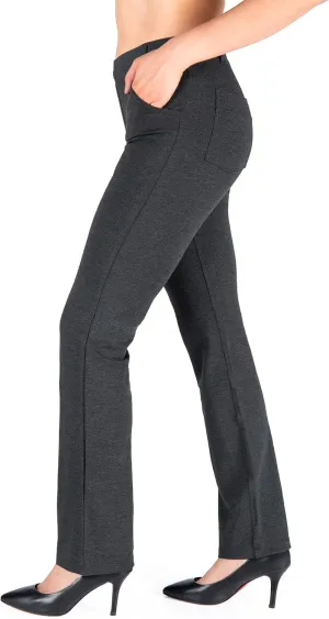 Yogipace,Belt Loops,Women's Petite/Regular/Tall Straight Leg Yoga Dress Pants