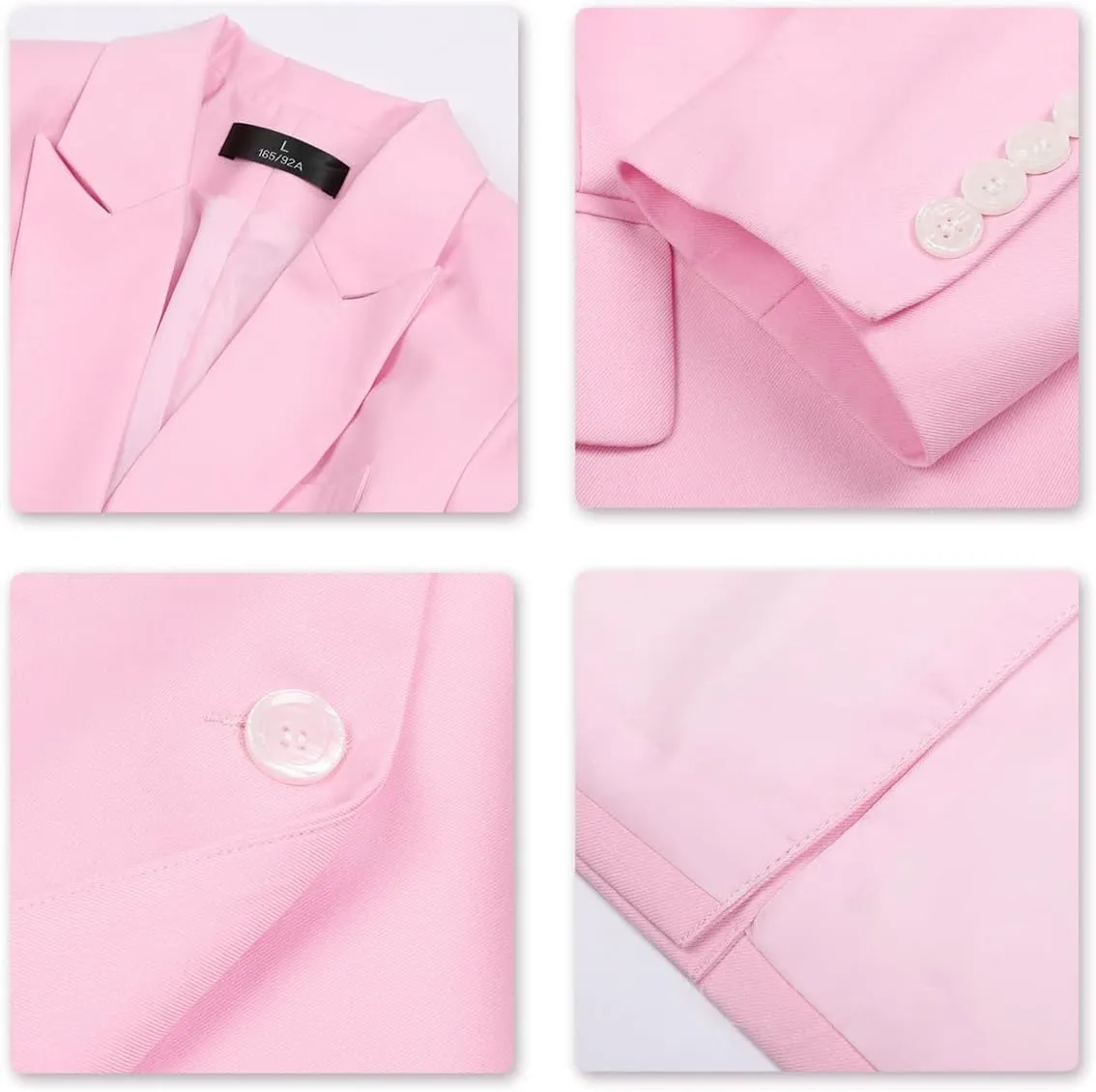 YUNCLOS Women's 2 Piece Office Work Suit Set One Button Blazer and Pants