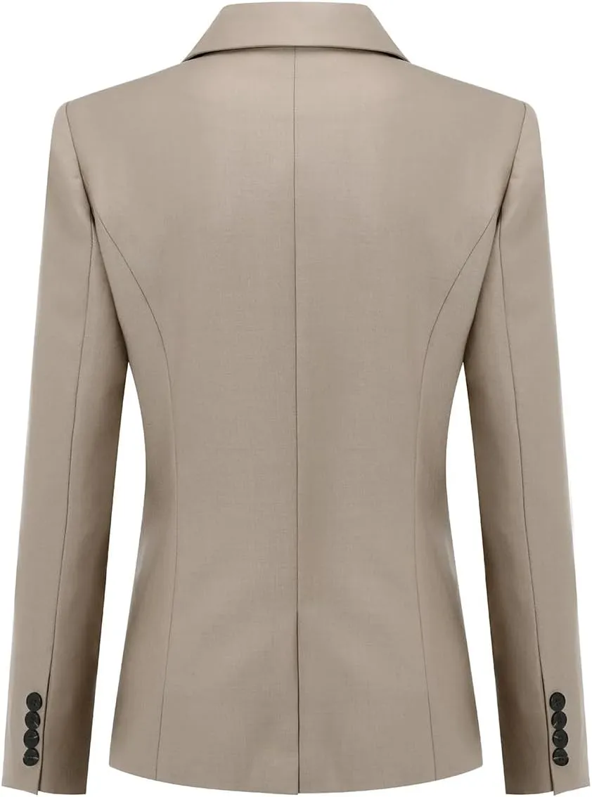 YUNCLOS Women's 2 Piece Office Work Suit Set One Button Blazer and Pants