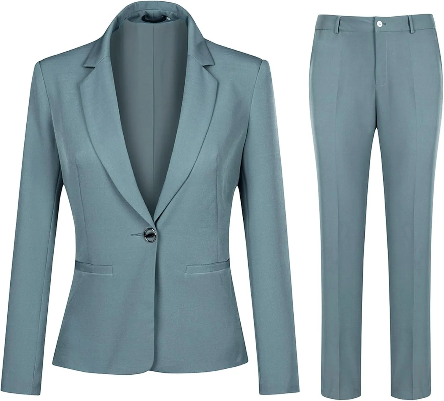 YUNCLOS Women's 2 Piece Office Work Suit Set One Button Blazer and Pants