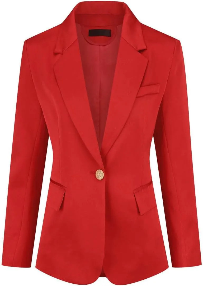 YYNUDA Women's Business Suit Set Ladies 2 Piece Office Work Solid Blazer Jacket and Pants