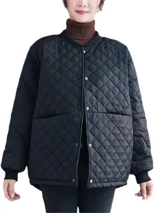 Zadaos Women's Thick Autumn Winter Loose Big Pocket Cotton Coat Female Quilted Cotton-Padded Jacket