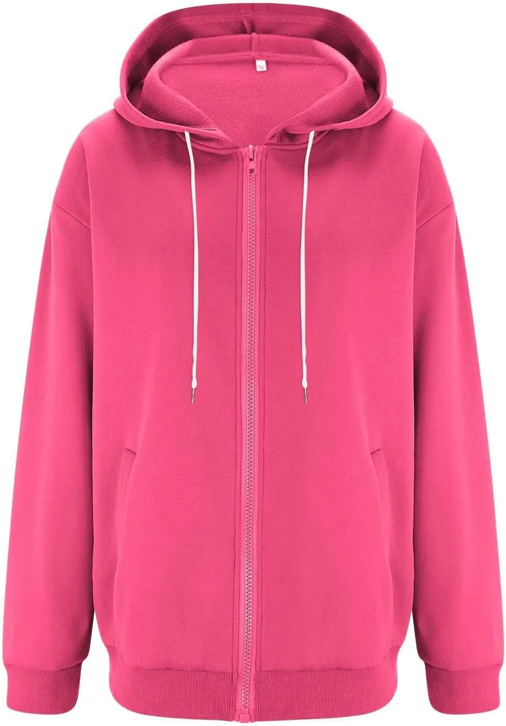 Zip Up Hoodie Women Fleece Lined Long Sleeve Oversized Sweatshirt Cute Hoodies Y2K Trendy Fall Jackets with Pockets