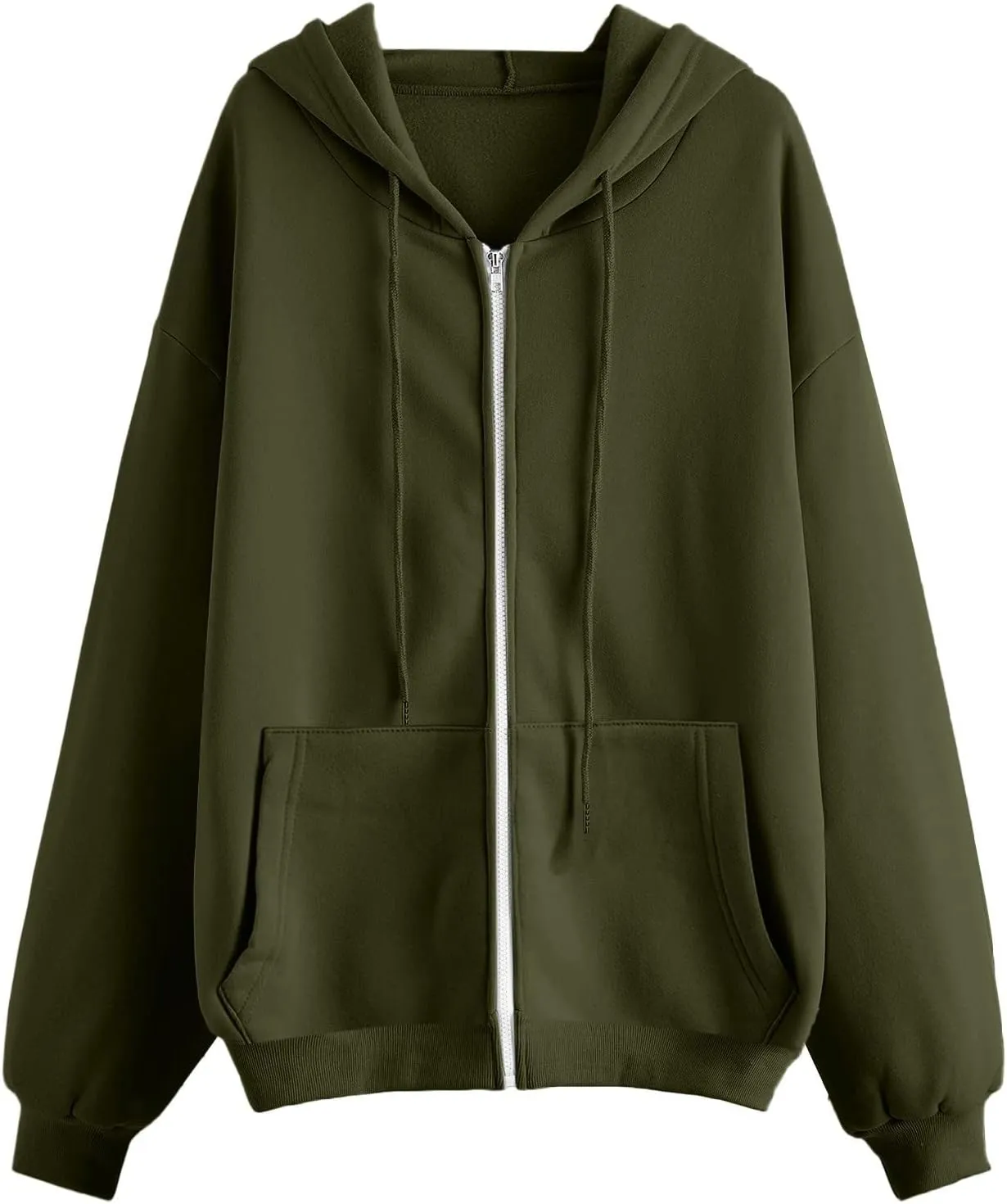 Zip Up Hoodies for Women Oversized Long Sleeve Sweatshirts Casual Y2K Fashion Jackets with Pockets 2024 Fall